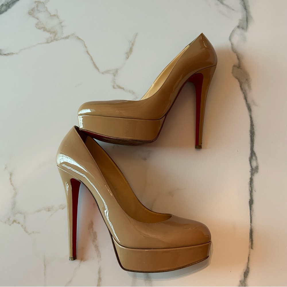Christian Louboutin Beige Patent Heels